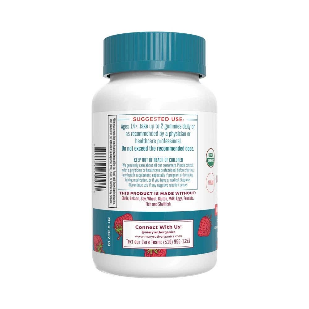 Organic Hair Skin & Nails Gummy Vitamin & Biotin Supplement