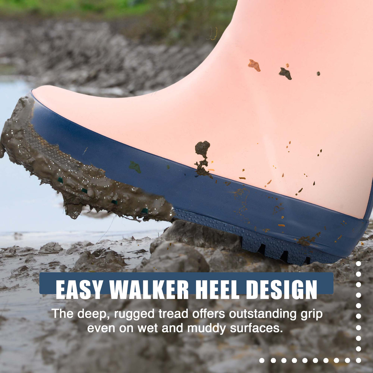 Norty Toddlers Rubber Rain Boots 41543 Toddler Pink-Navy: 8 Toddler