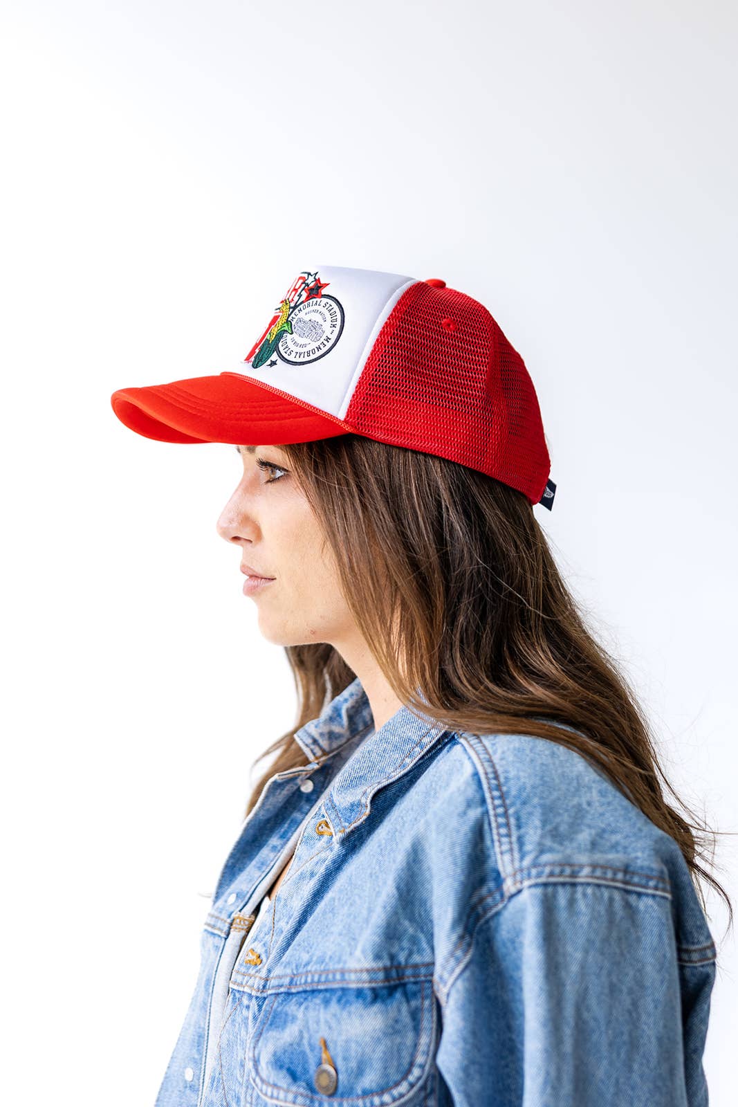 Nebraska Layer Patch Foam Trucker Hat: WHITETRUERED / O