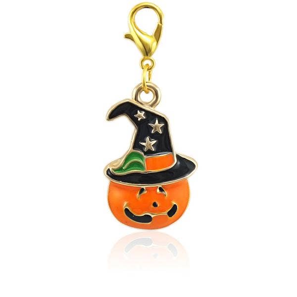 Pumpkin Sparkle and Shine Rhinestone Badge Reel: SPARKLE & SHINE PUMPKIN