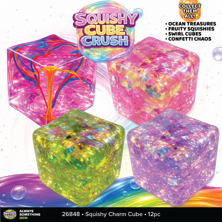 Fun Doh Squishy Charm Cube Fidget Toy Variety - 12/Display: Wholesale Price