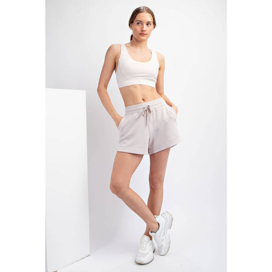 SCUBA SHORT PANTS: Lt Mocha