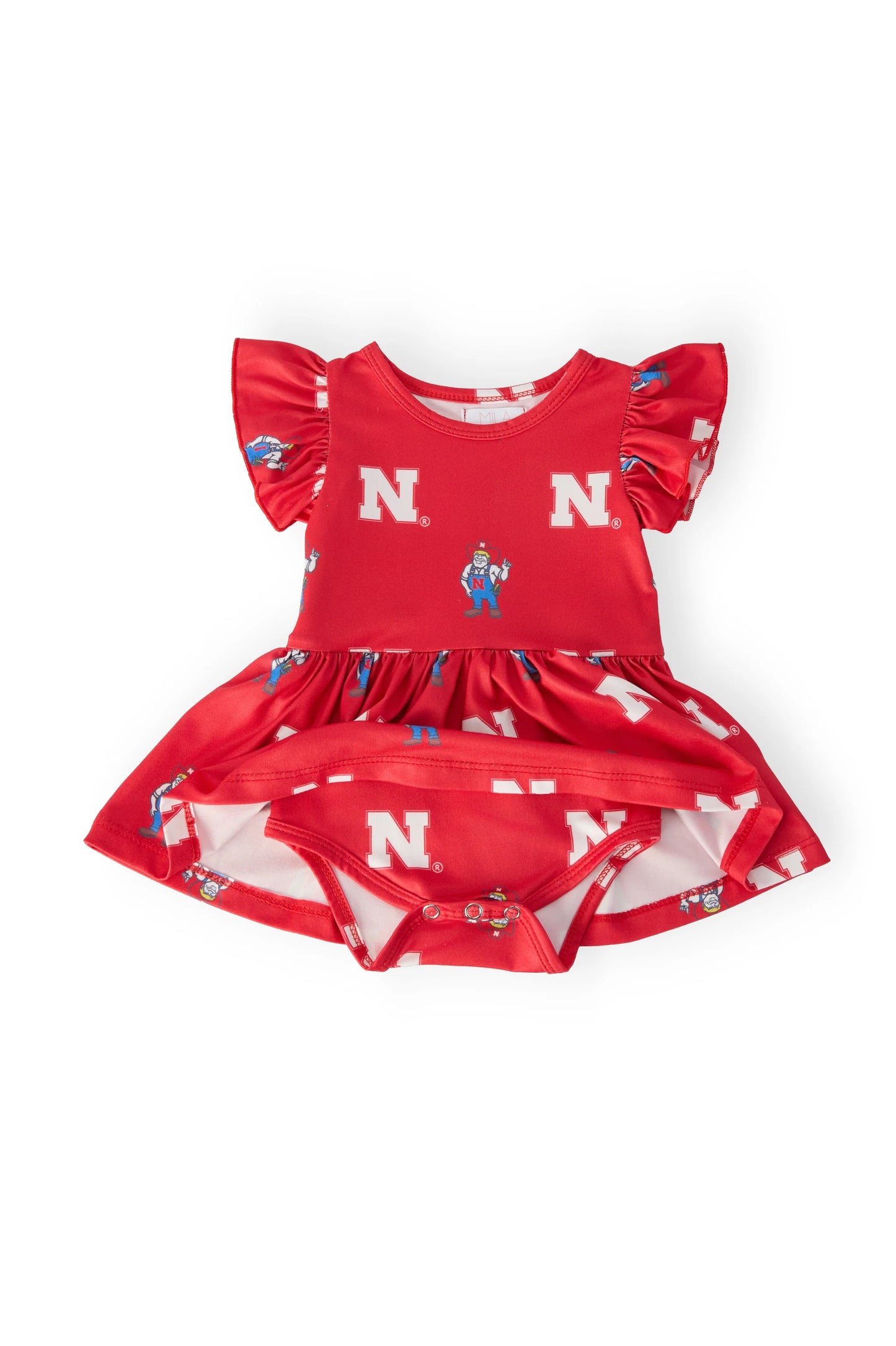 Herbie Husker S/S Flutter Twirl Bodysuit