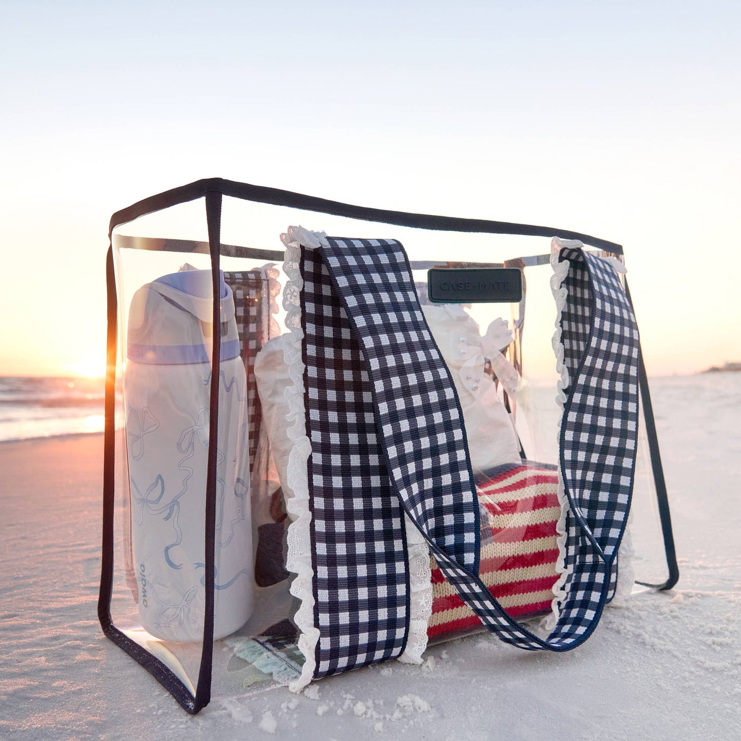 Case-Mate Navy Gingham Tote Bag