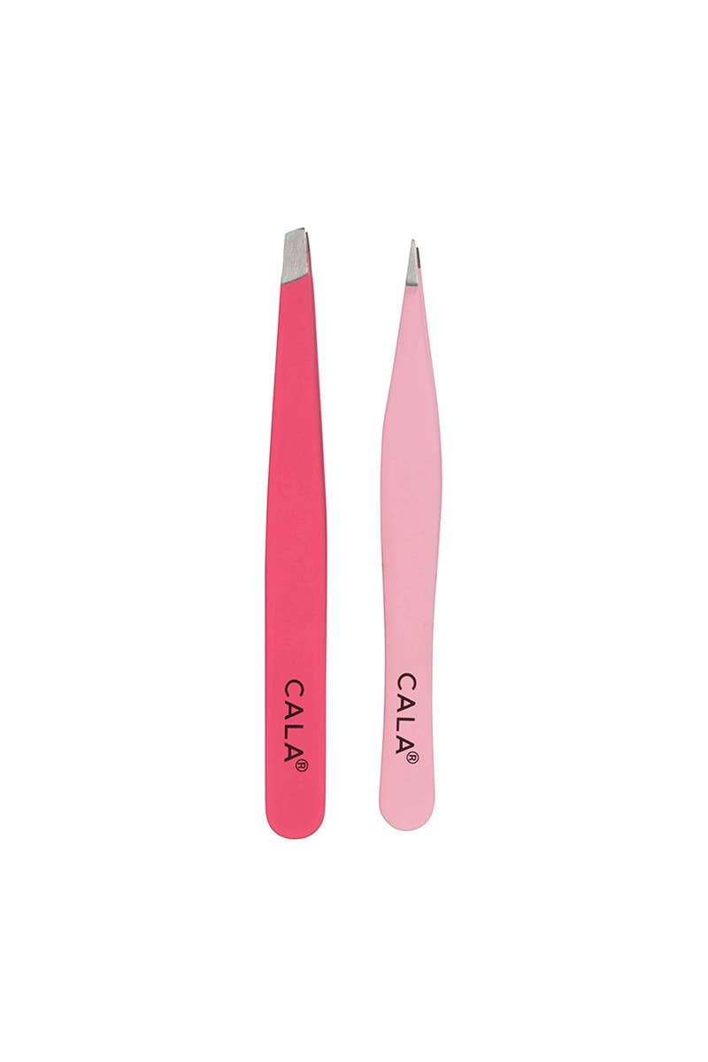 Coral Soft Touch Tweezer Duo Set