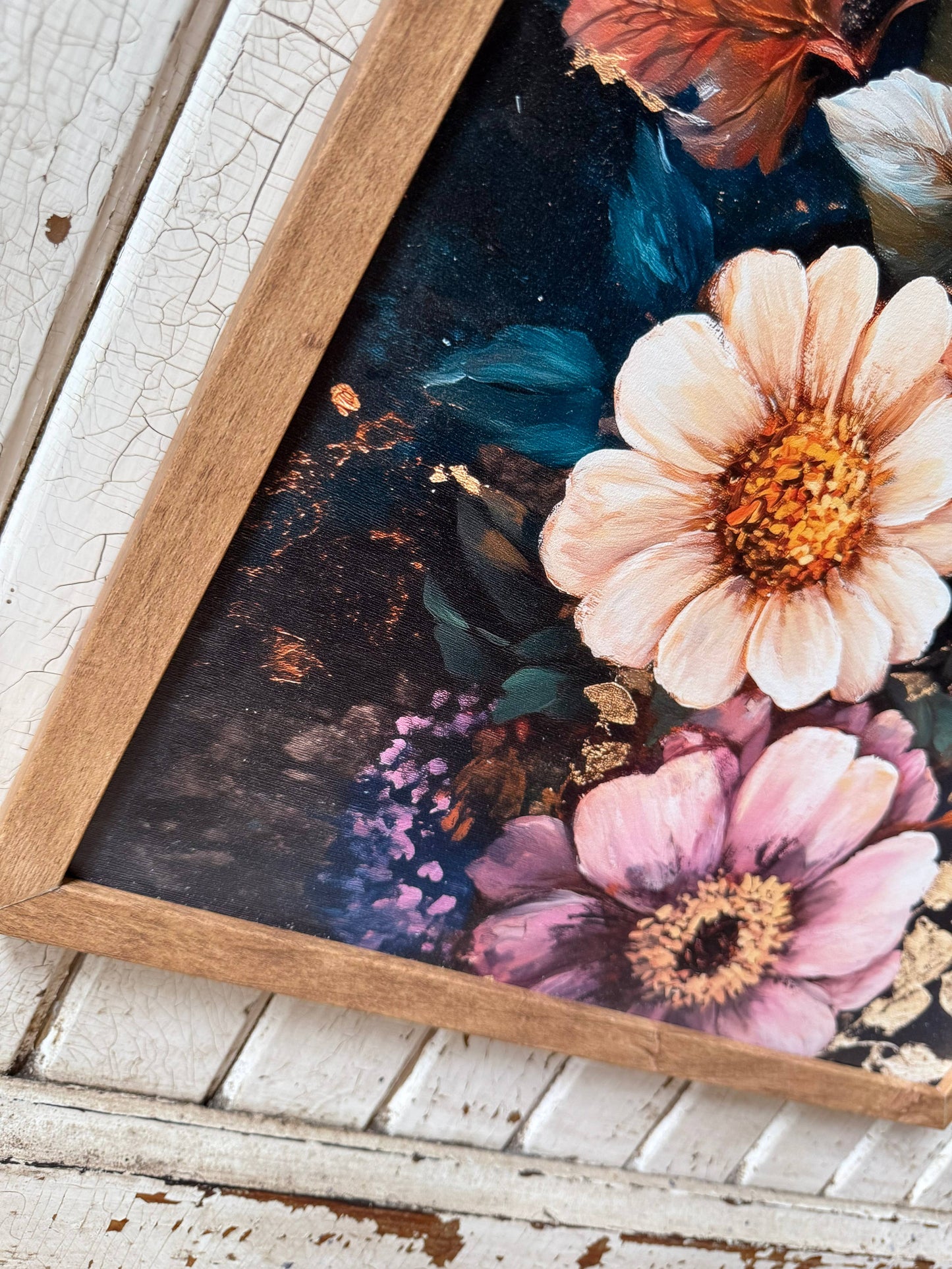 Floral Wood Sign - 16x20