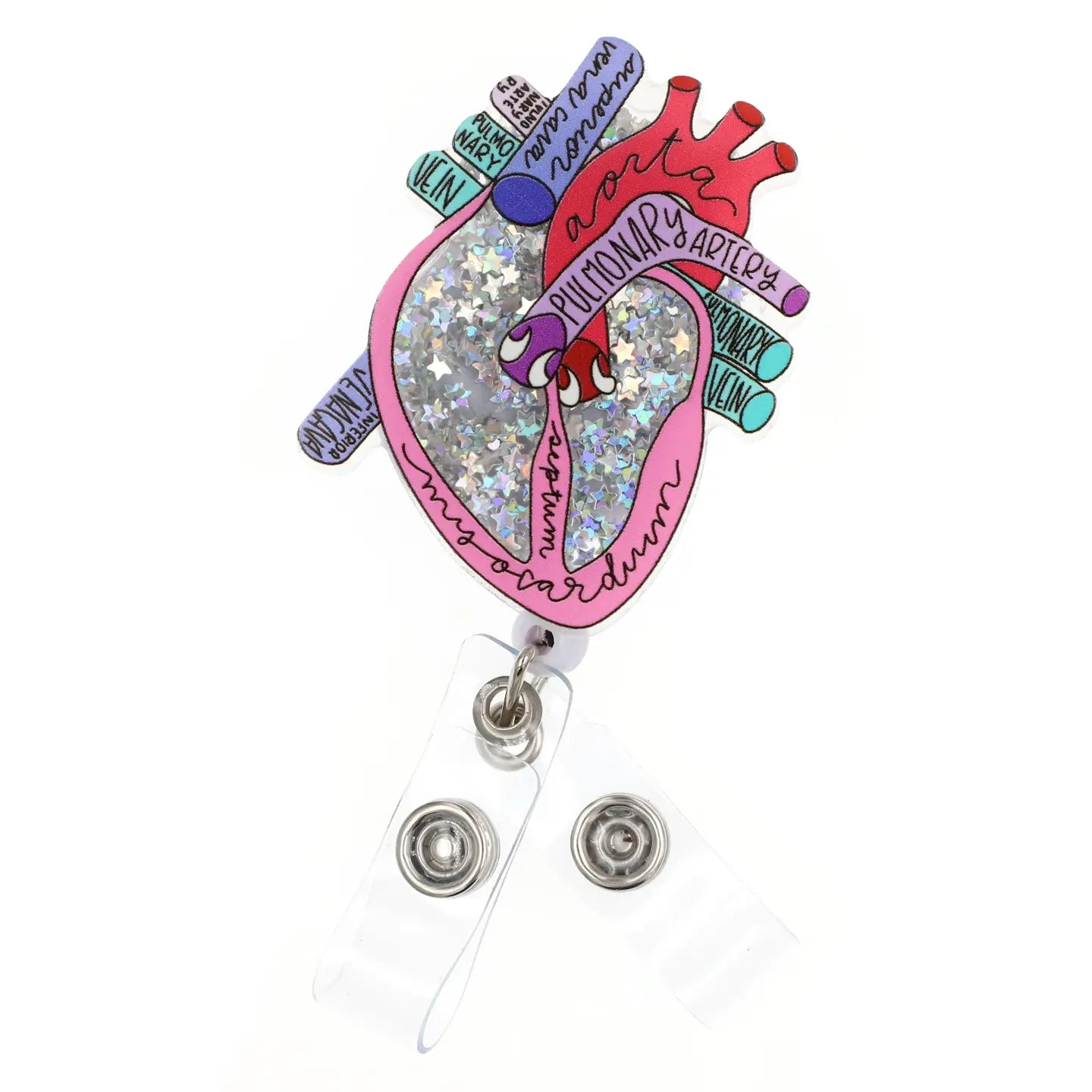 Shaker Badge Reel- Heart