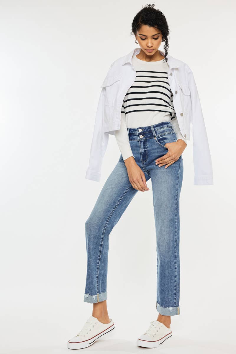 OPEN PACK HIGH RISE SLIM STRAIGHT JENAS-KC20023M: MEDIUM / 1/24