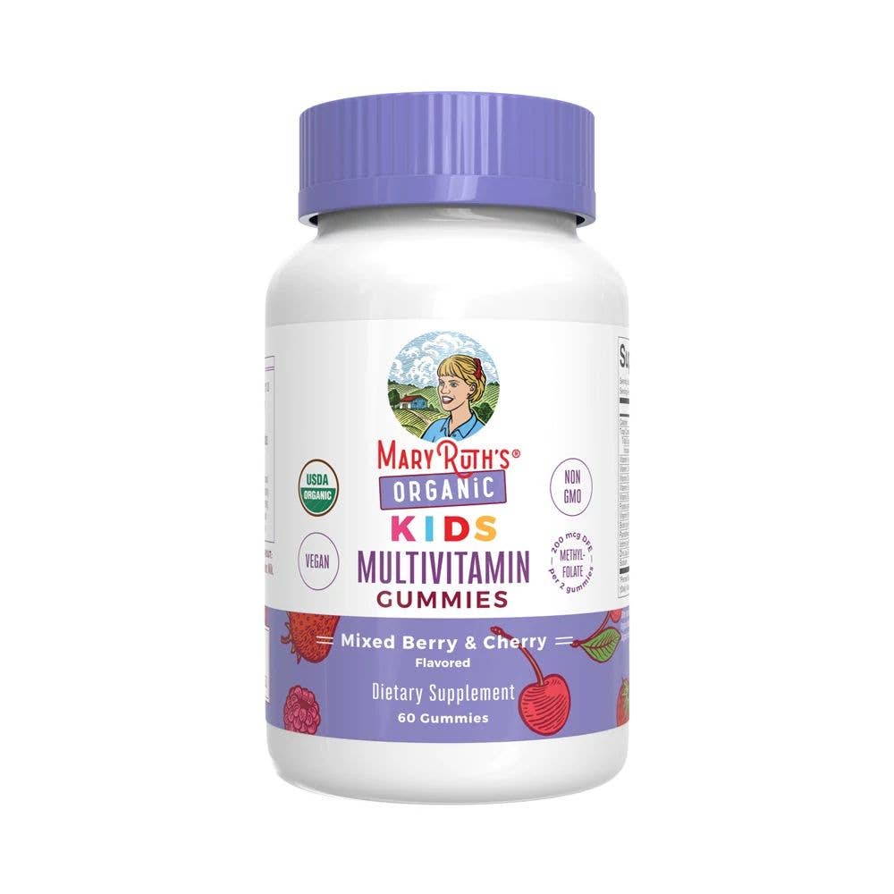 Organic Kids Multivitamin Gummies, Berry & Cherry, Vegan