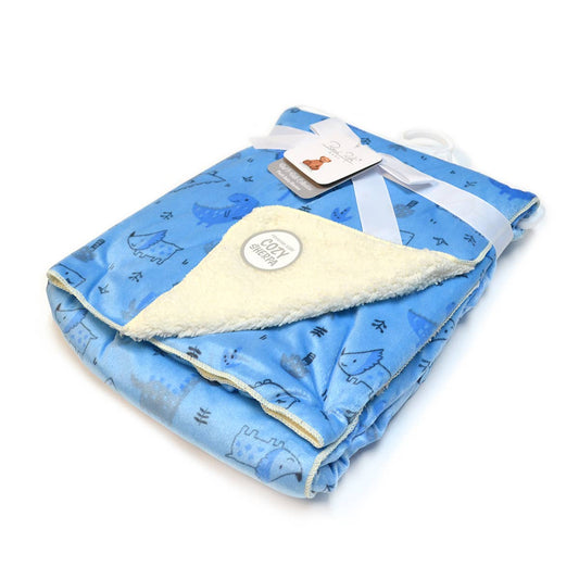 Super Soft Reverse side Cozy Sherpa Plush Baby Blanket