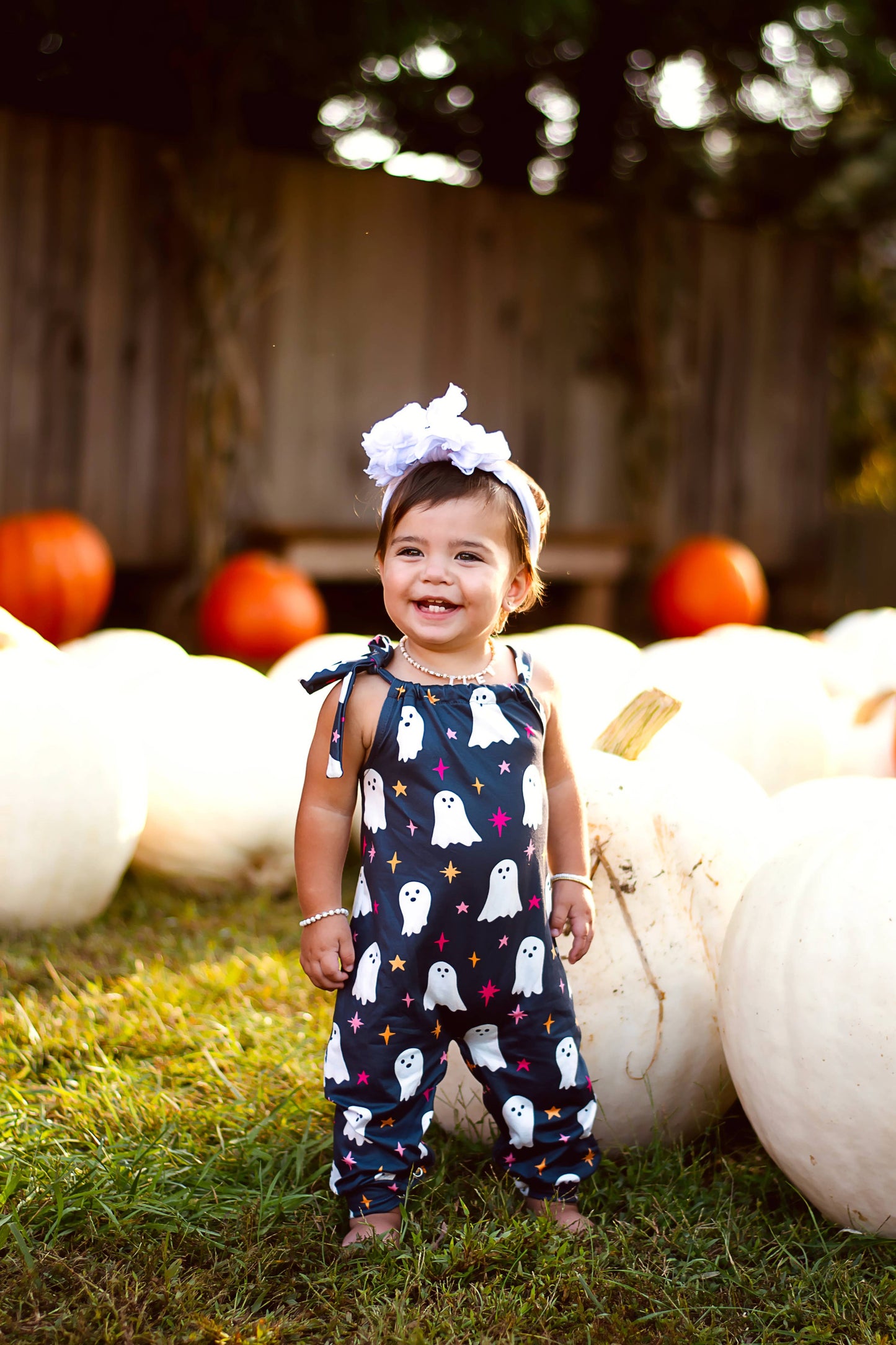 Addison Adjustable Strap Jumpsuit - Black Ghost Sparkles: 0-3months