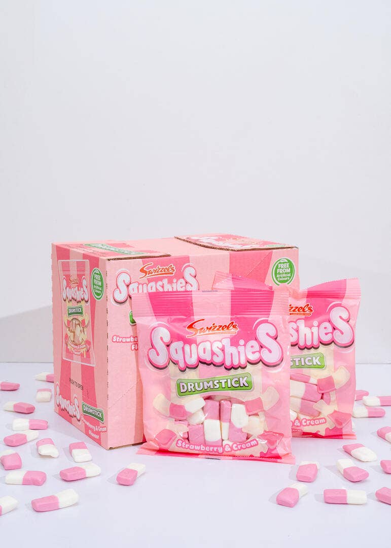 Swizzels Squashies Strawberry & Cream (Case of 12)
