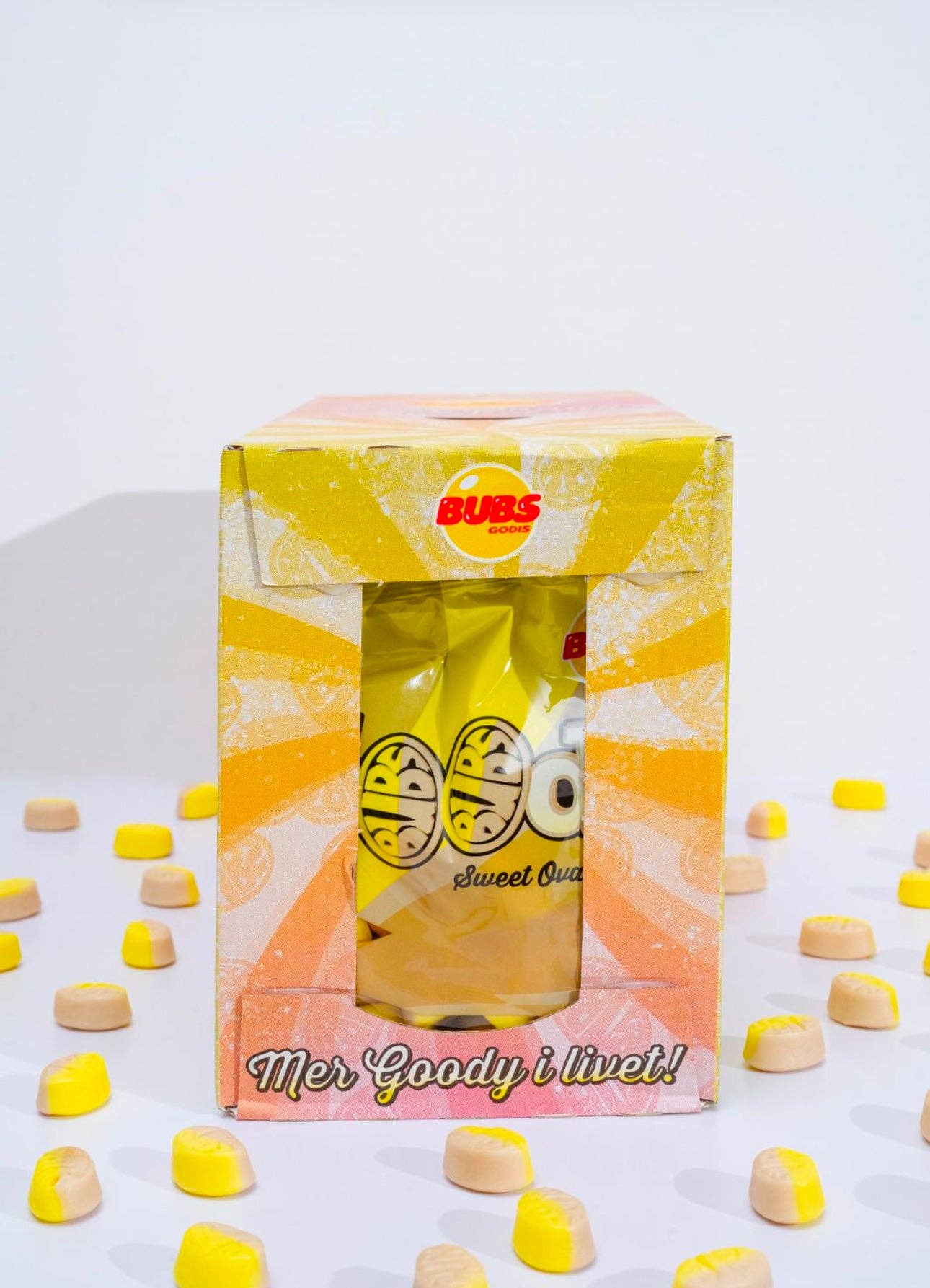 Bubs Swedish Candy Goody Banana Toffee Ovals 12 Pack Case