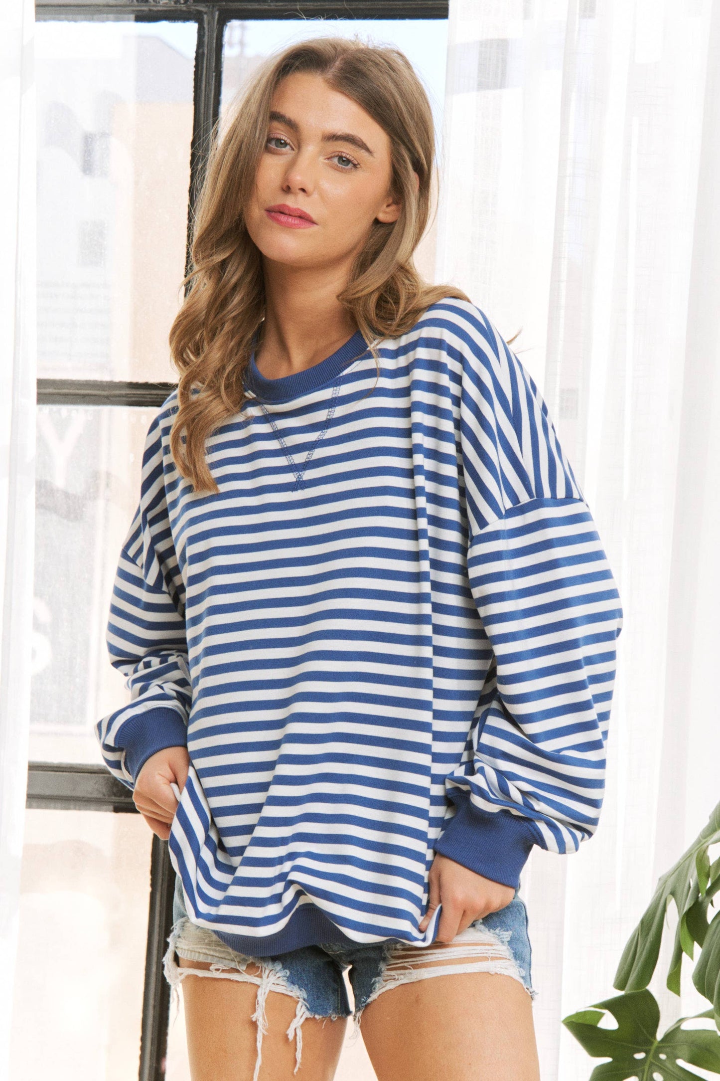 stripe pullover