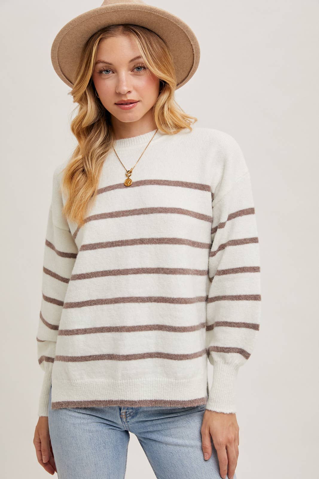 STRIPED KNIT SWEATER
