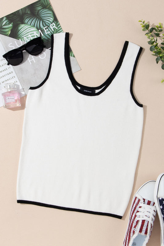 White Lightweight Sweater Tank