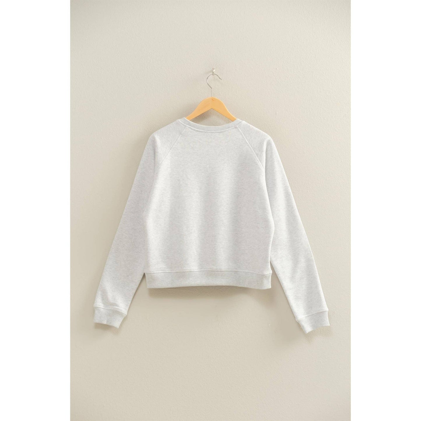 Raglan Sleeve Pullover Sweatshirt