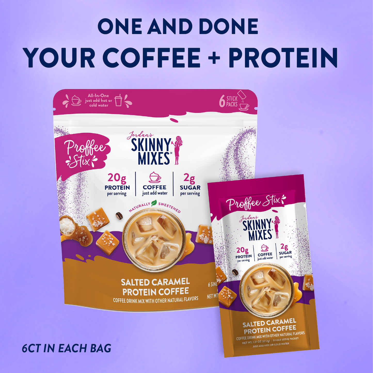 Proffee Stix 6 ct - Salted Caramel