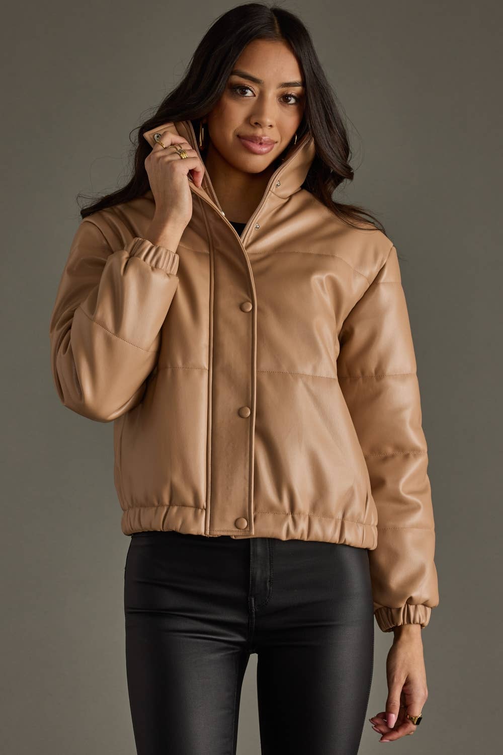 Tan Puffer Jacket