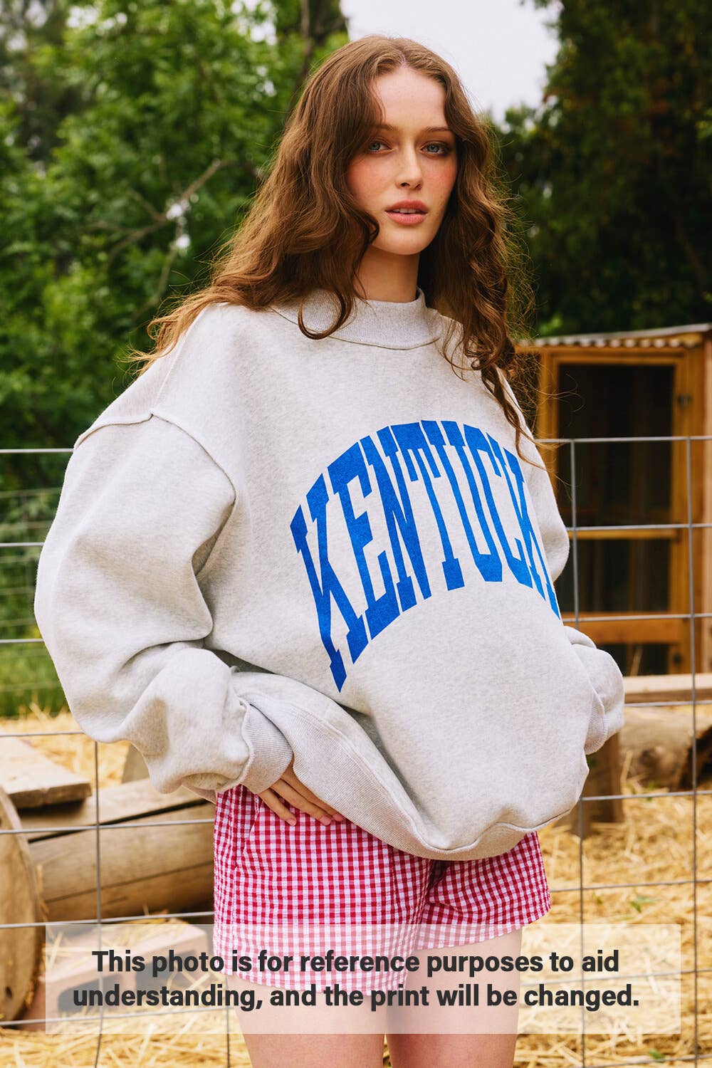IT2594-NEBRASKA 'NEBRASKA & NE' Print Sweatshirt: HEATHER GREY / S/M-L/XL (3-3)