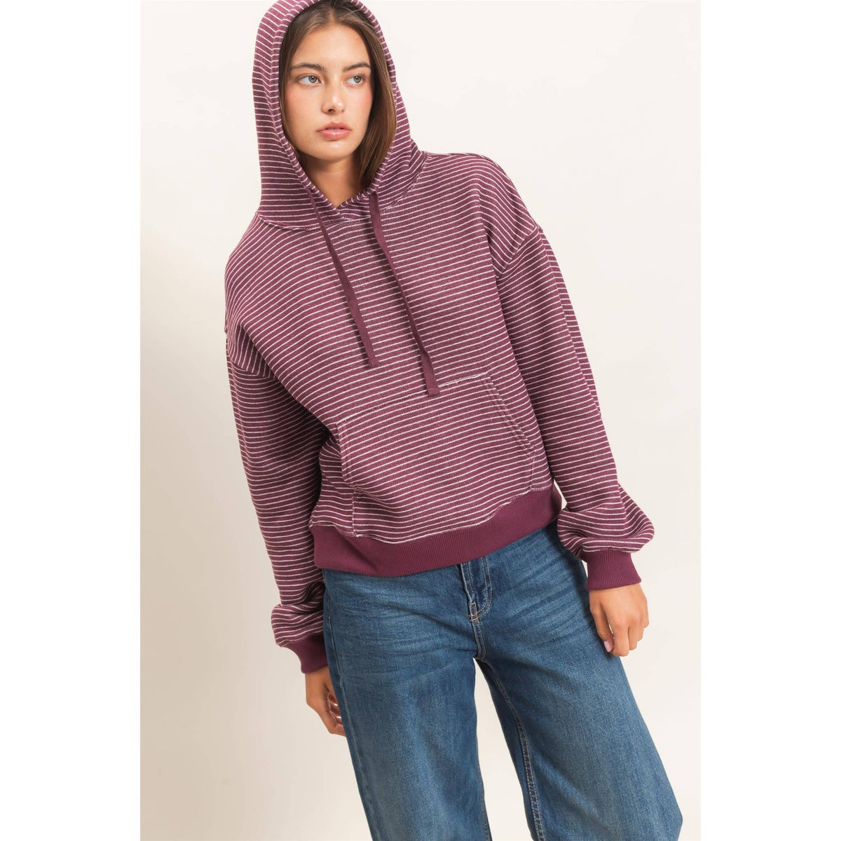 Striped French Terry Hoodie