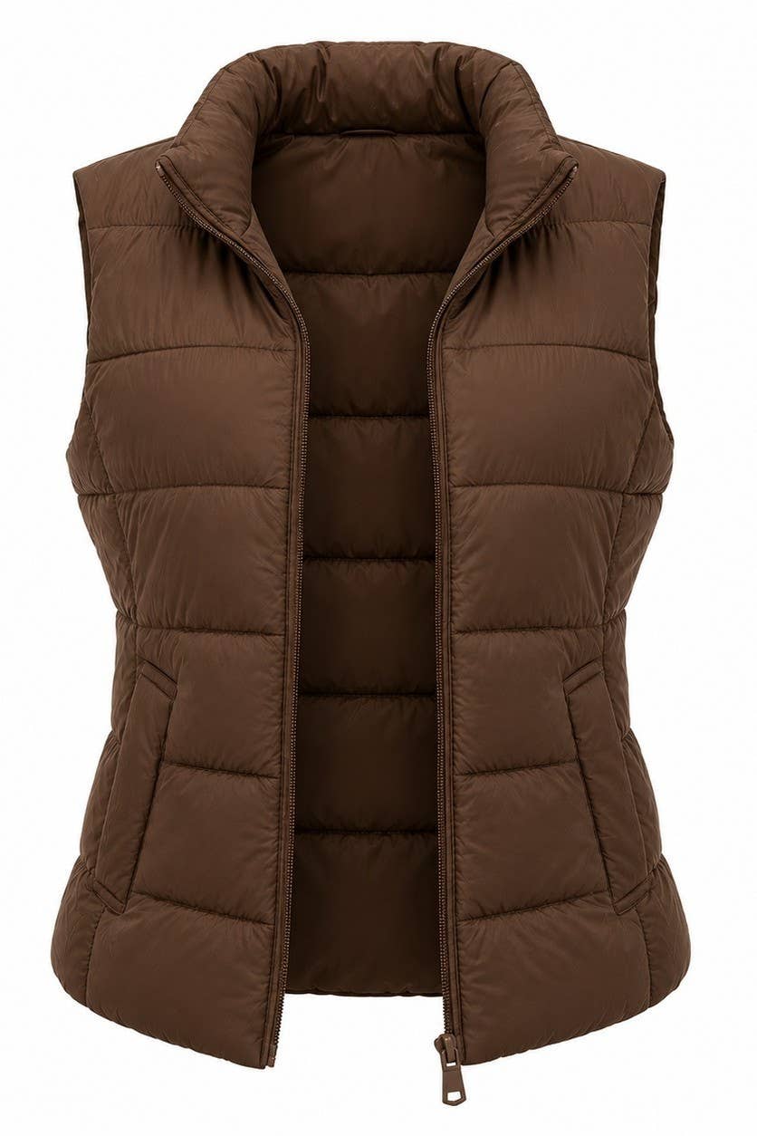Quilted Zip-up Puffer Vest