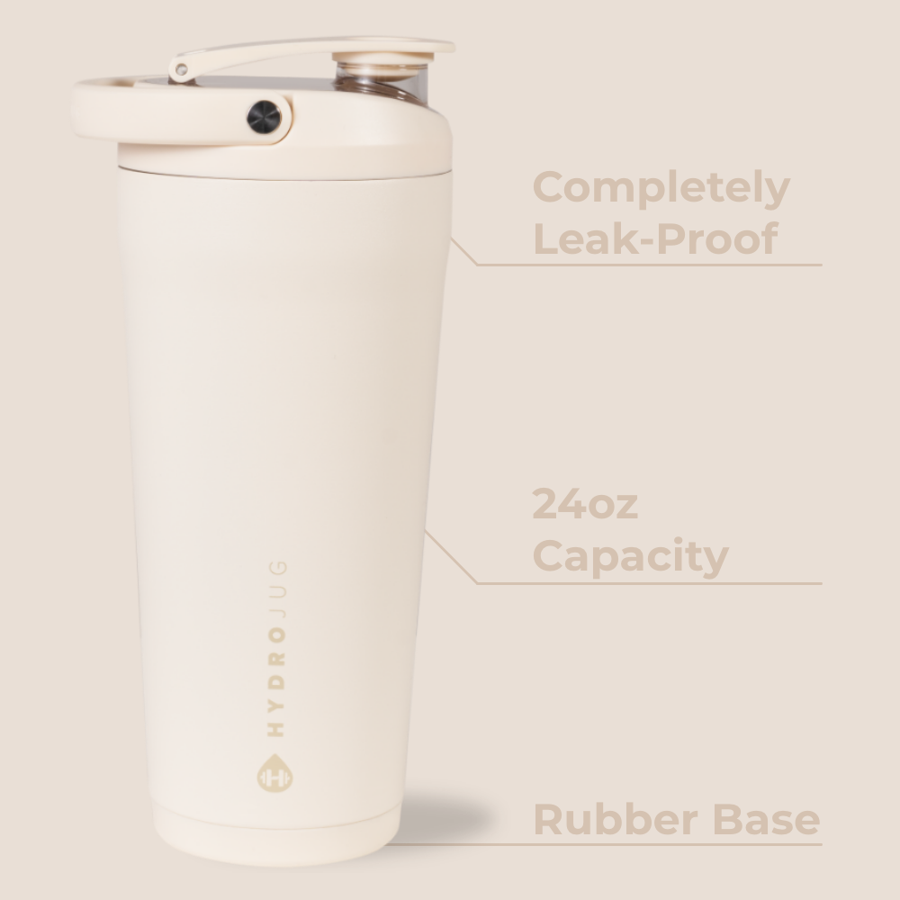 Cream HydroJug 24 oz Insulated Shaker