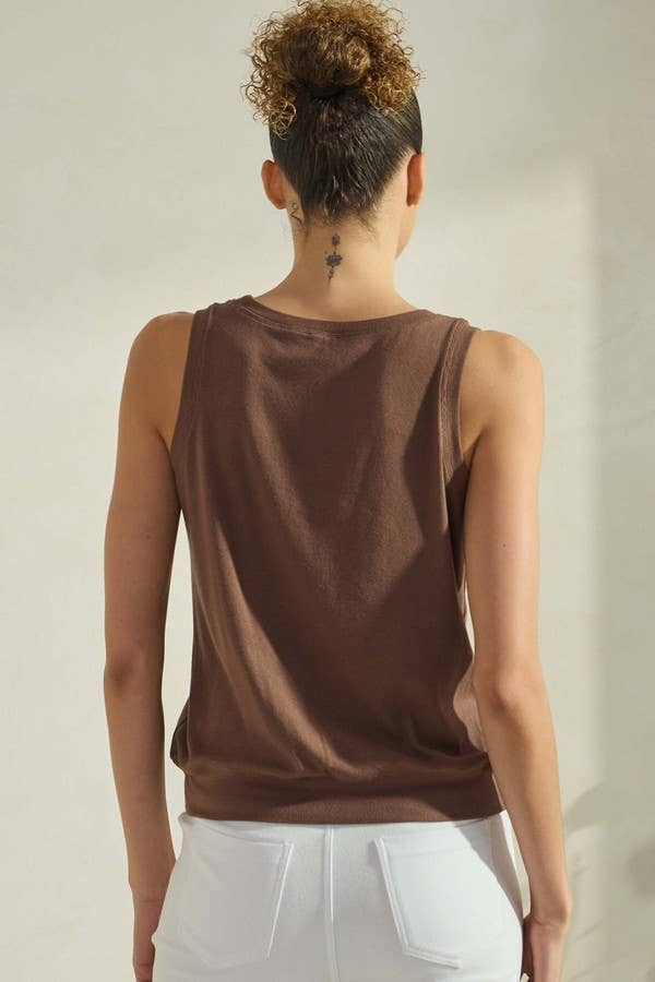 Viscose Crew Neck Tank