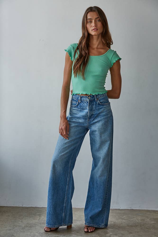 Seamless Ribbed Crop Top