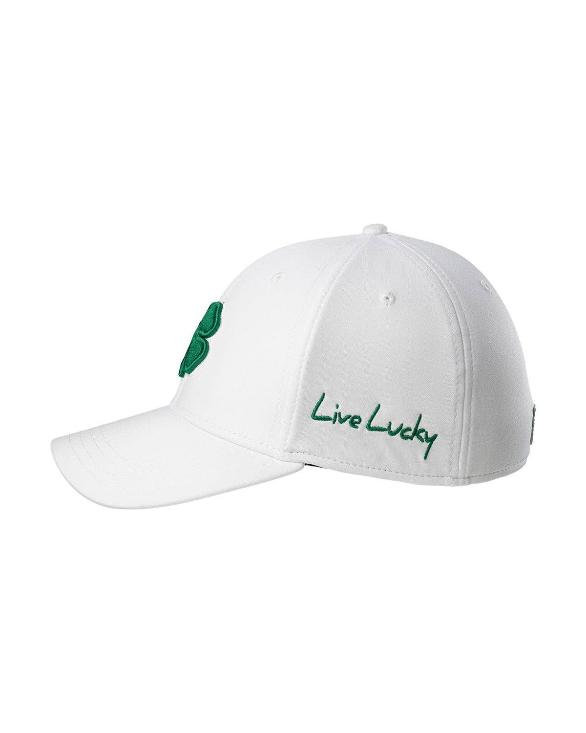 Premium Clover 16 White Fitted Performance Hat