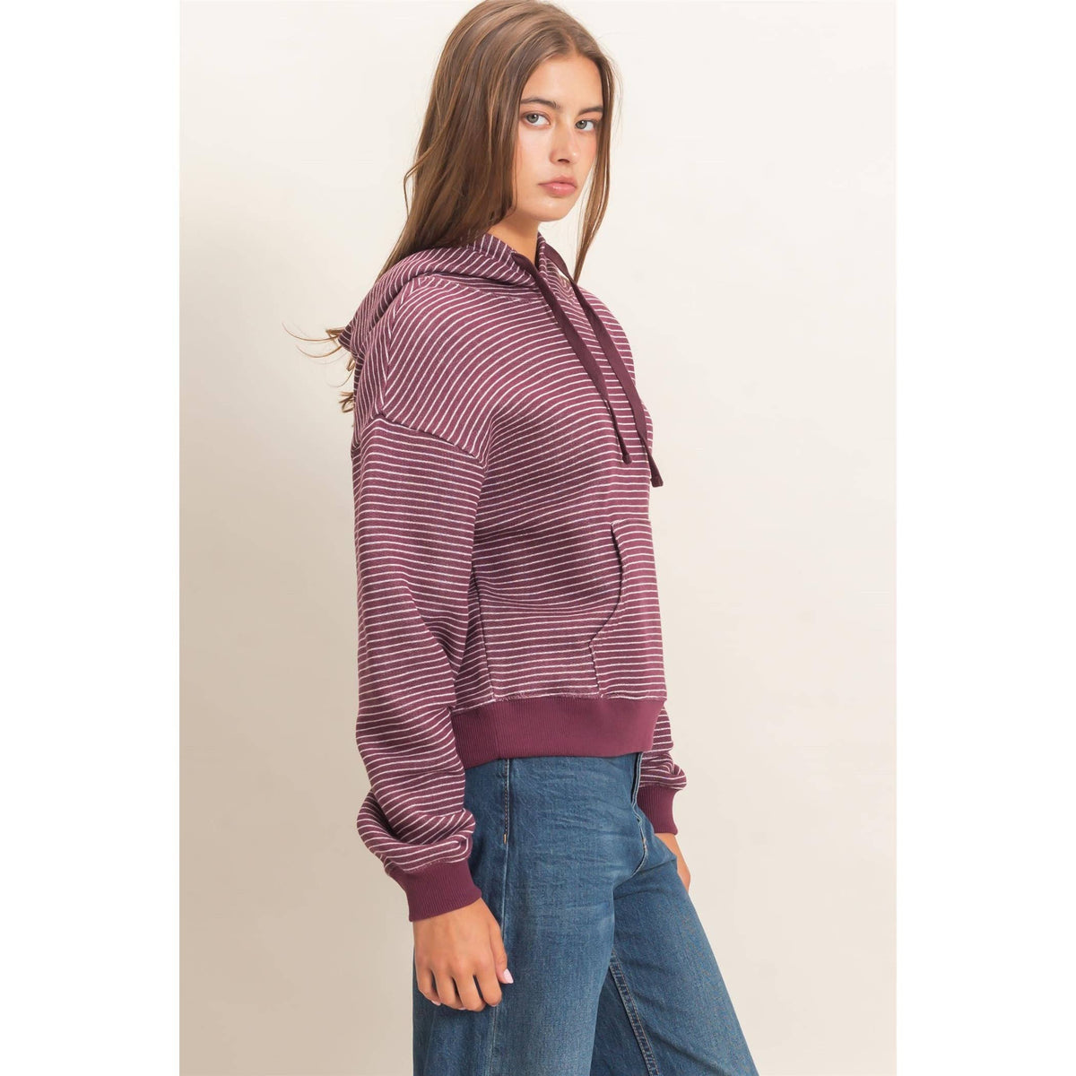 Striped French Terry Hoodie