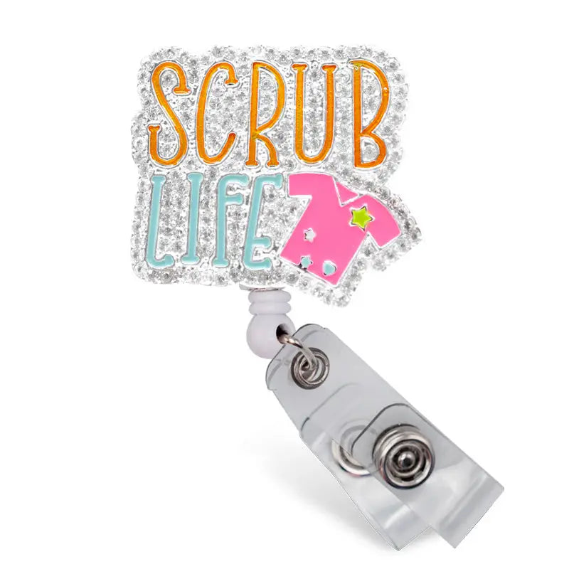 Sparkle & Shine Badge Holder- Scrub