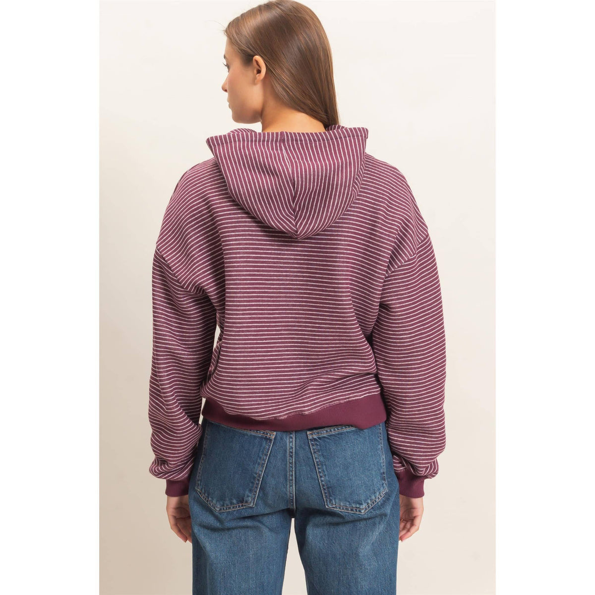 Striped French Terry Hoodie