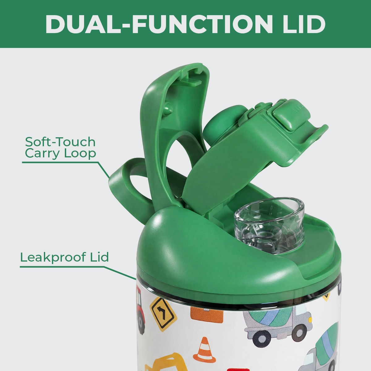 Under Construction HydroJug 14 oz Sport Kids Water Bottle