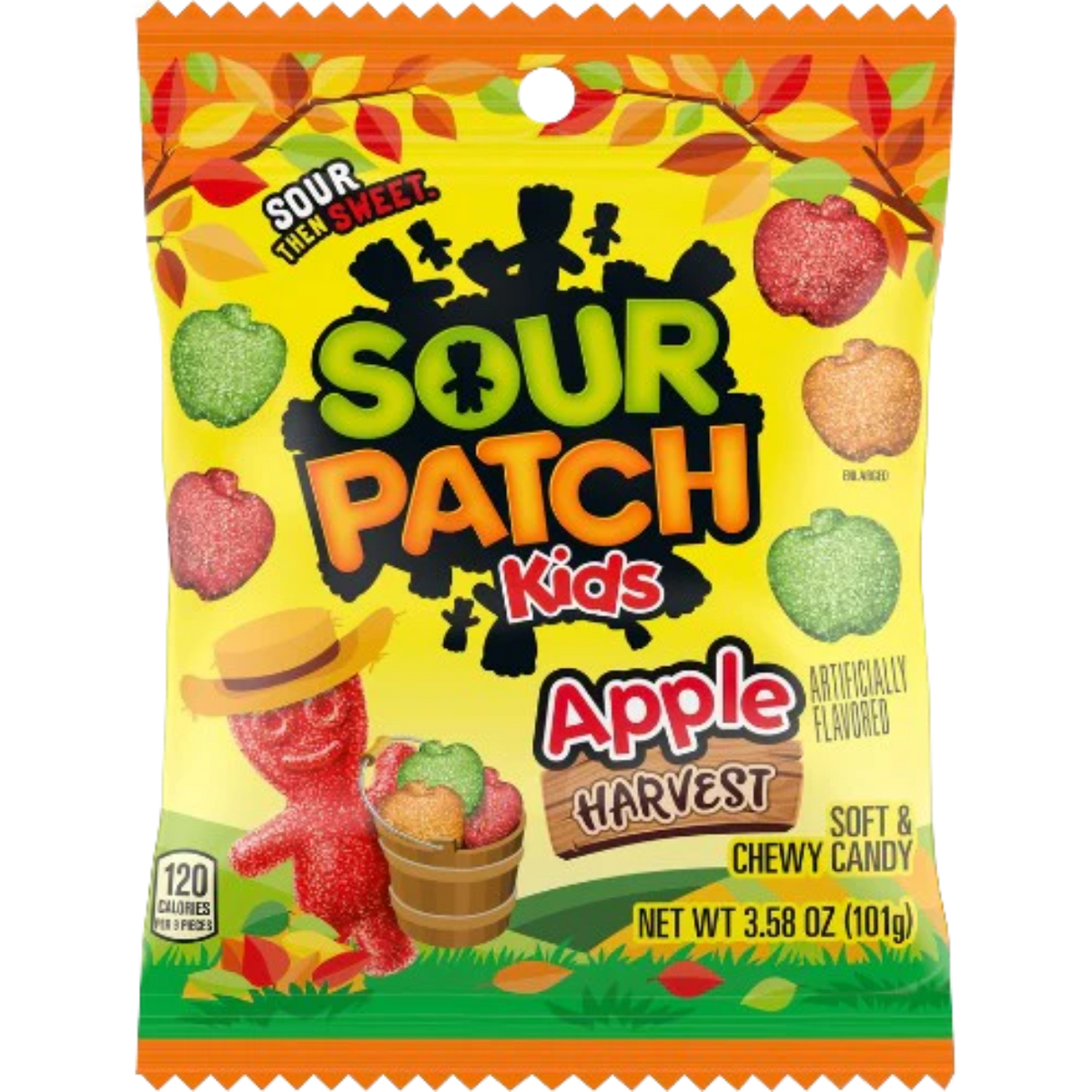 Sour Patch Apple Harvest 3.58oz 12ct (HN6)