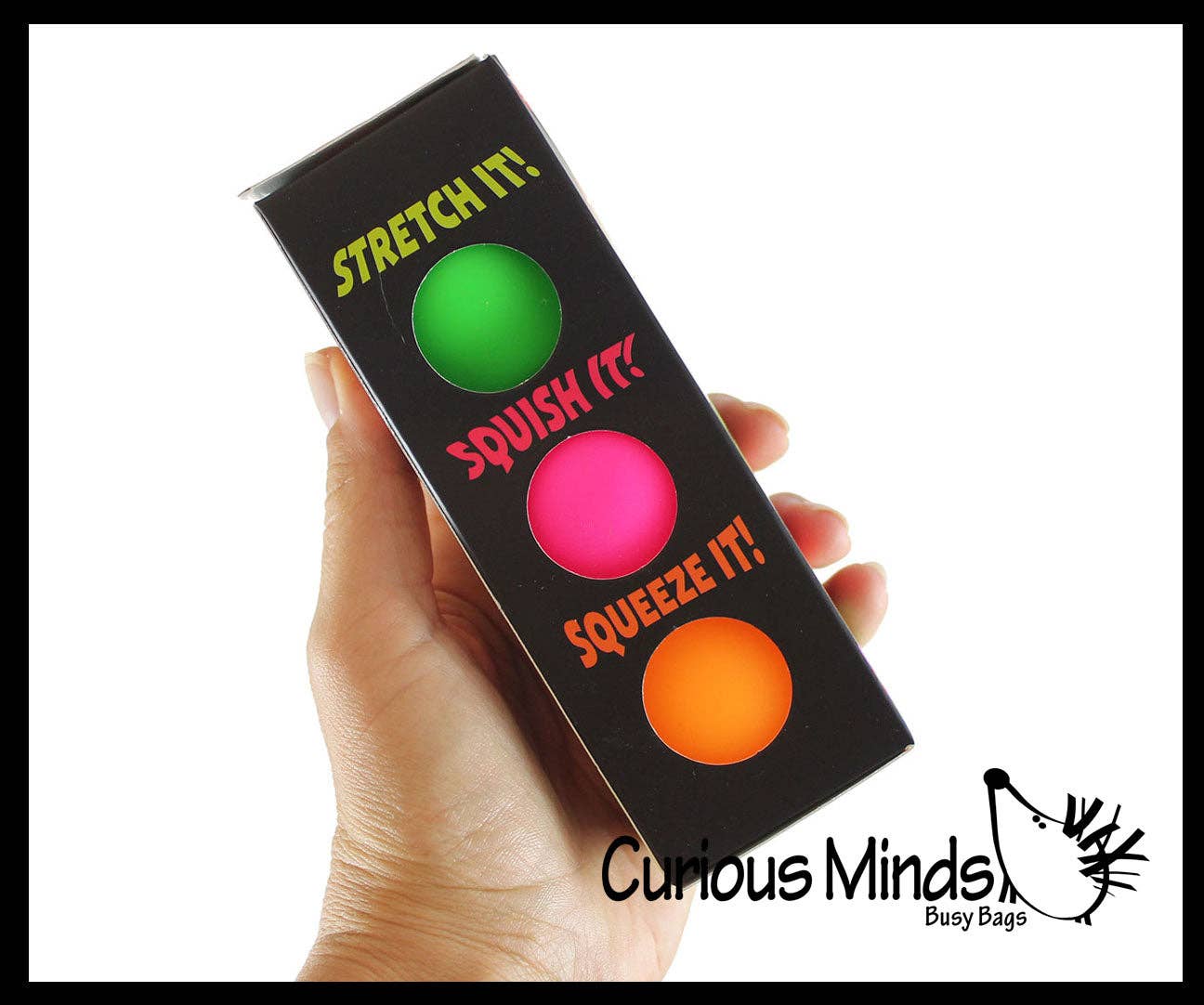 1 Box of 3 Soft Doh Filled 2" Stress Ball - Squishy Gooey