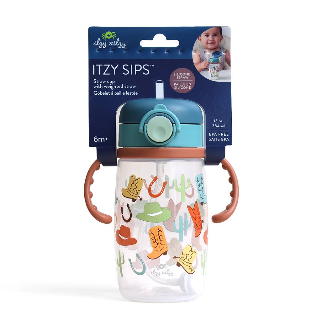 *NEW* Itzy Sips™ - Straw Cup With Snap-Close Lid: Ribbons & Roses