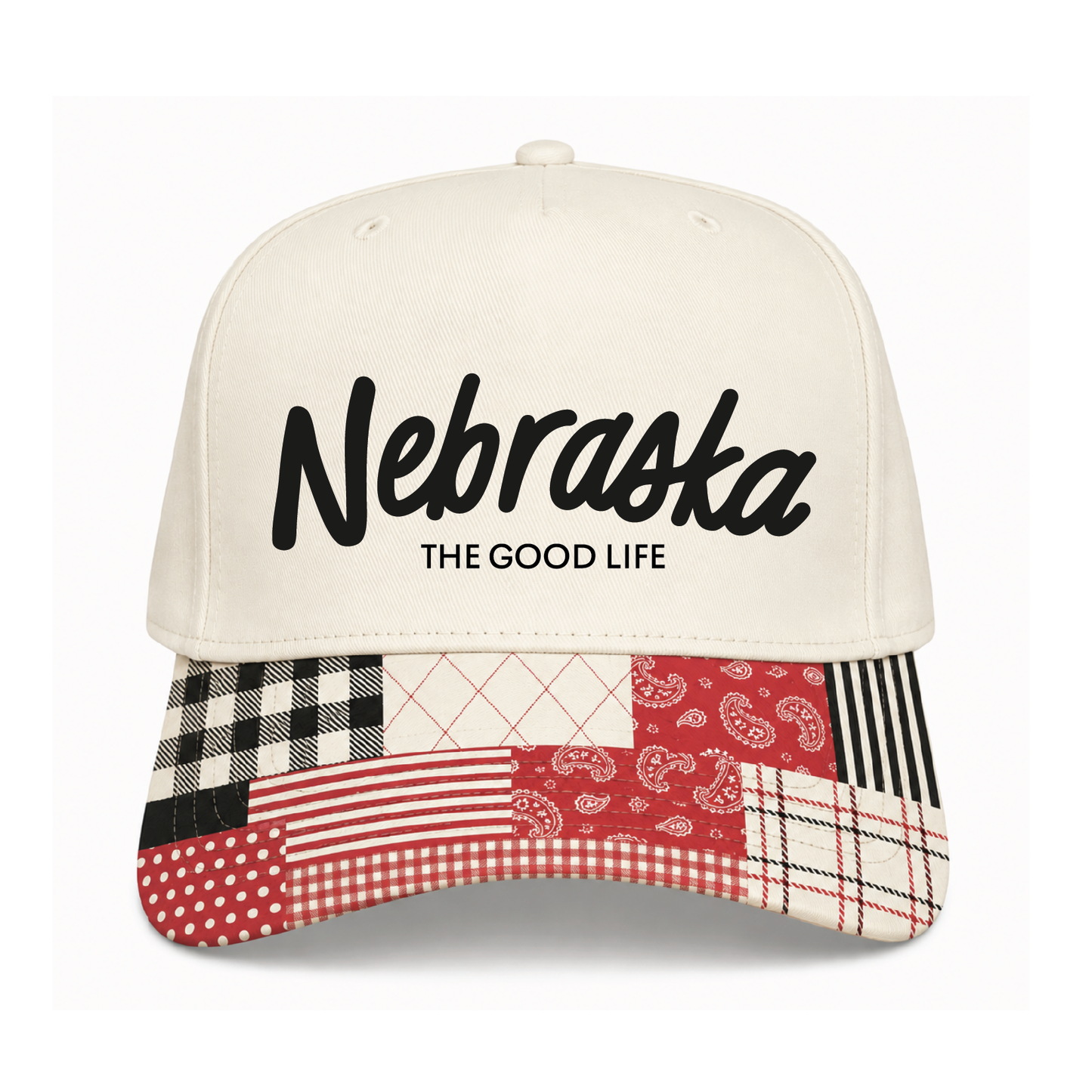 Nebraska Patchwork Trucker Hat