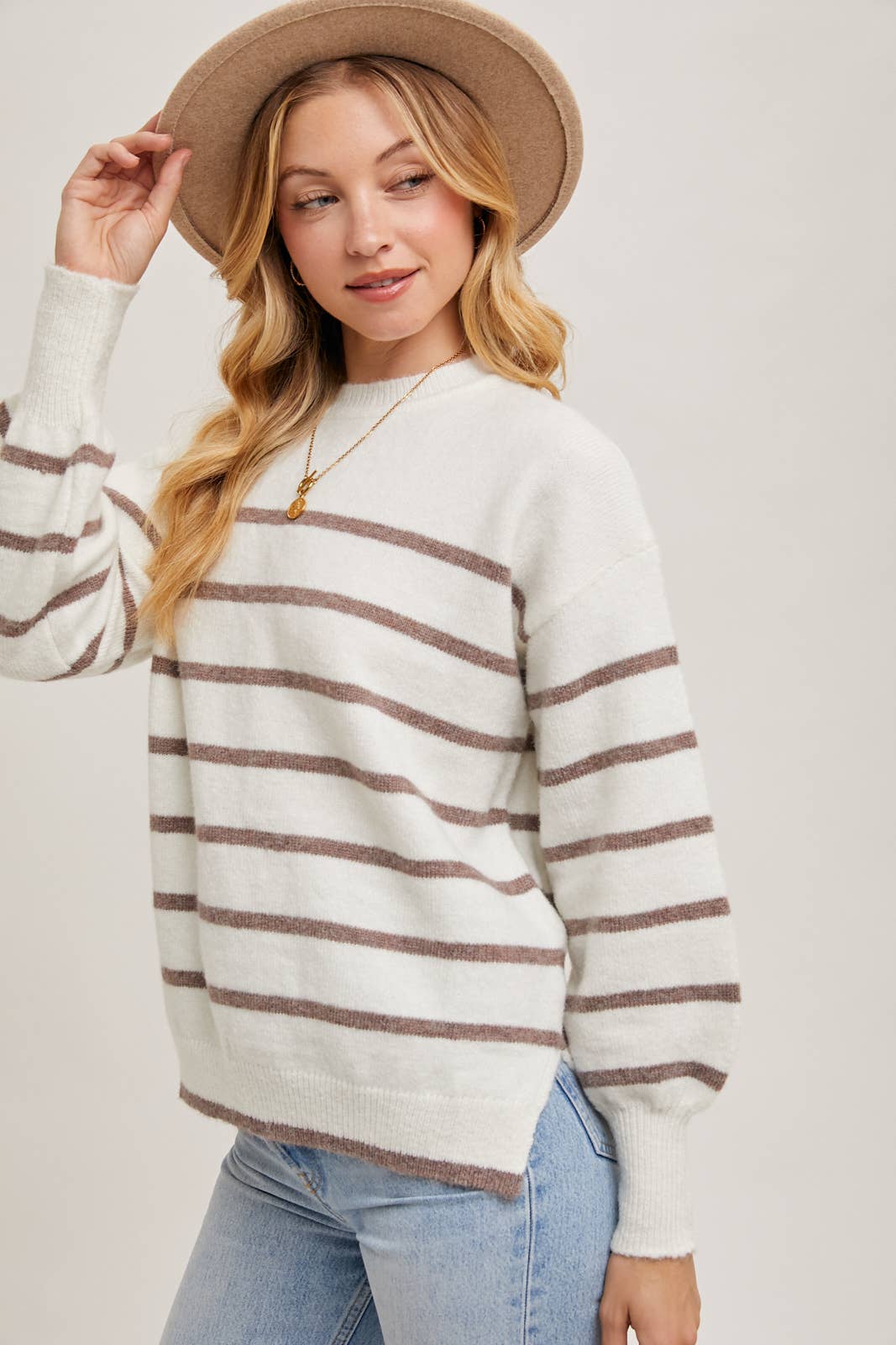 STRIPED KNIT SWEATER