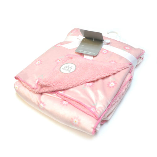 Super Soft Reverse side Cozy Sherpa Plush Baby Blanket