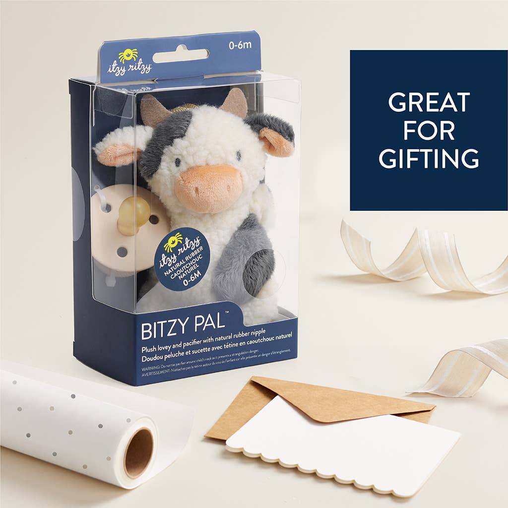 *NEW OPTIONS* Bitzy Pal Natural Rubber Pacifier & Plush: Bear