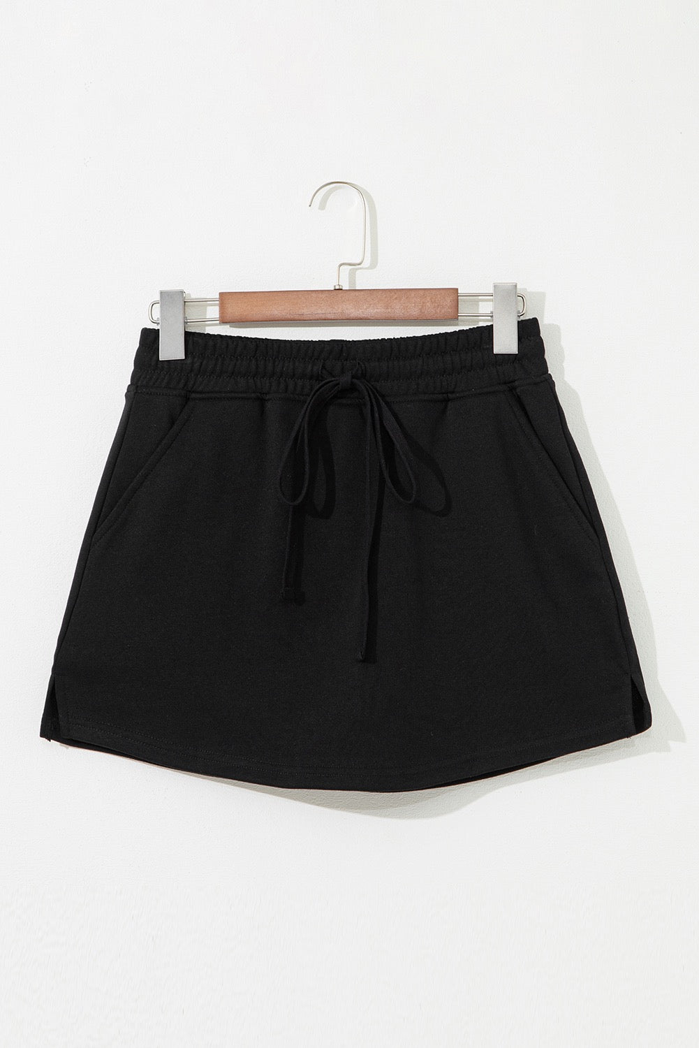 Black French Terry Skort w/ Pockets