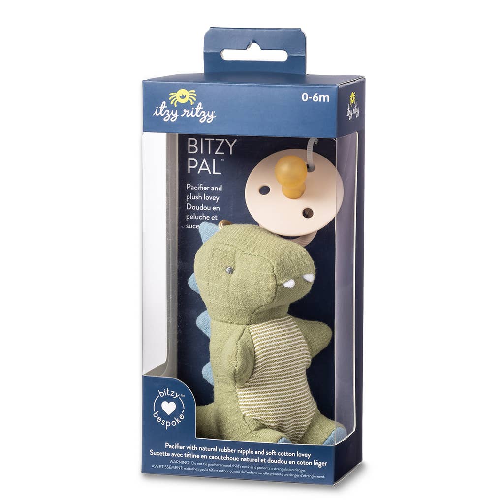 *NEW OPTIONS* Bitzy Pal Natural Rubber Pacifier & Plush: Bear