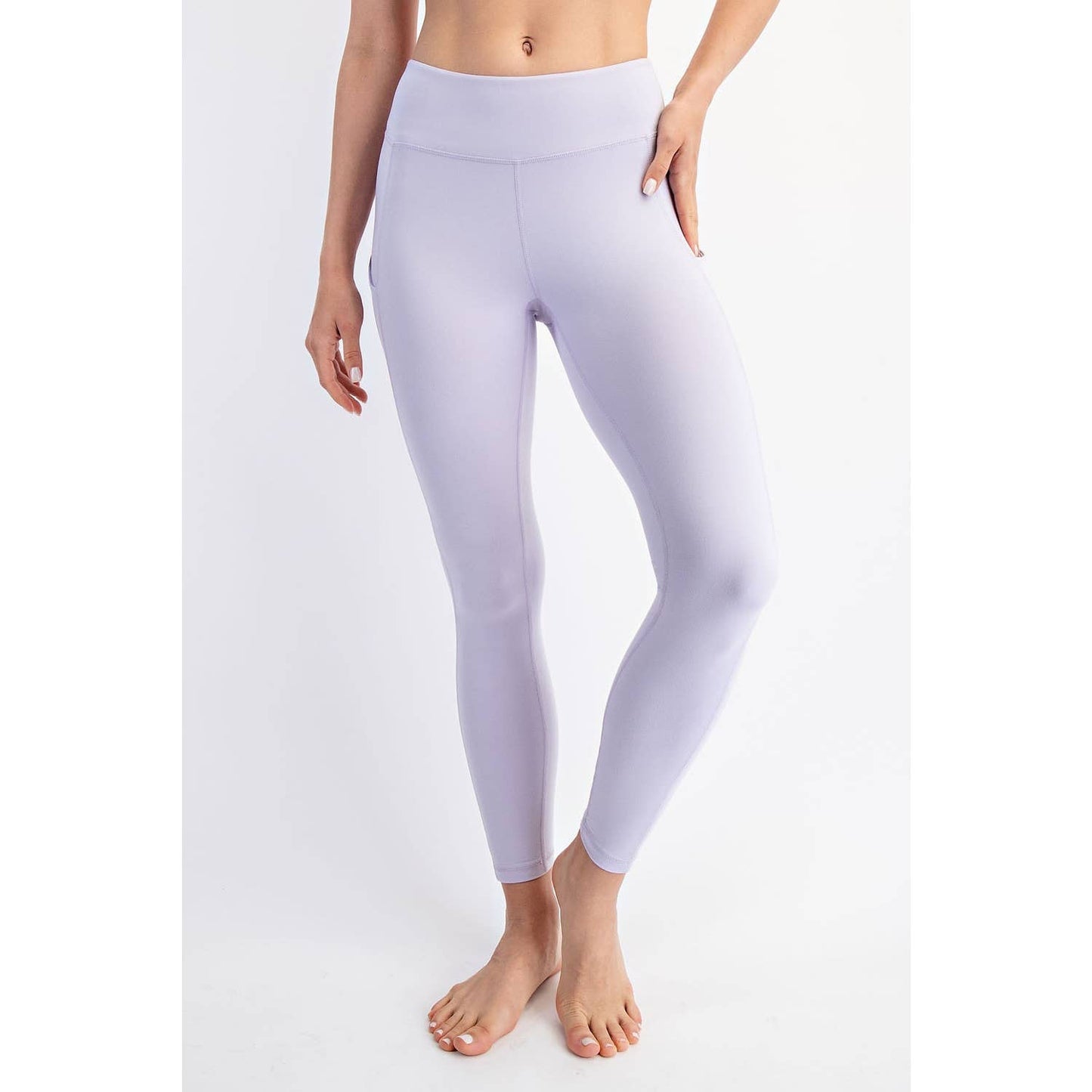 BUTTER BASIC LEGGING WITH POCKETS: Navy / S-M-L(2-2-2)