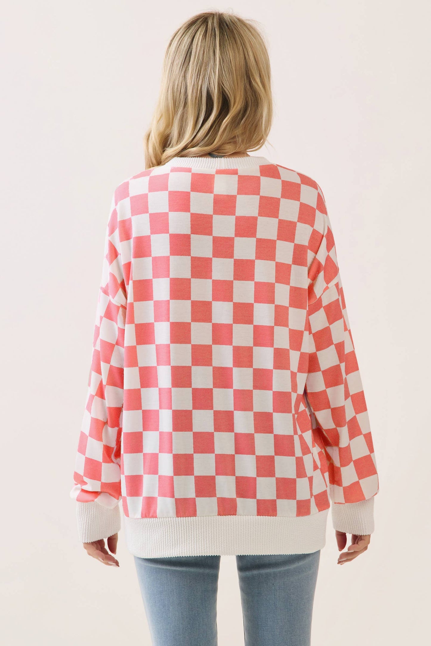 Checkered Drop Shoulder