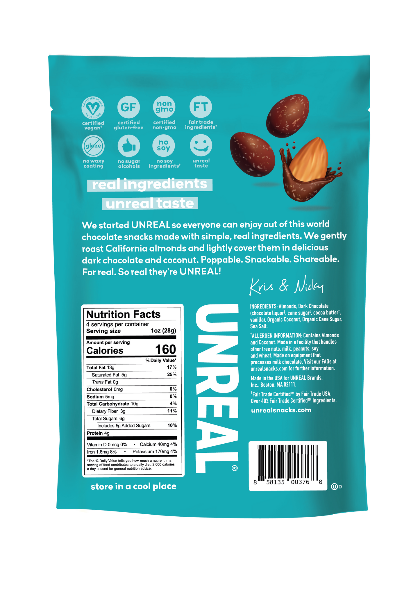 Dark Chocolate Coconut Covered Almonds