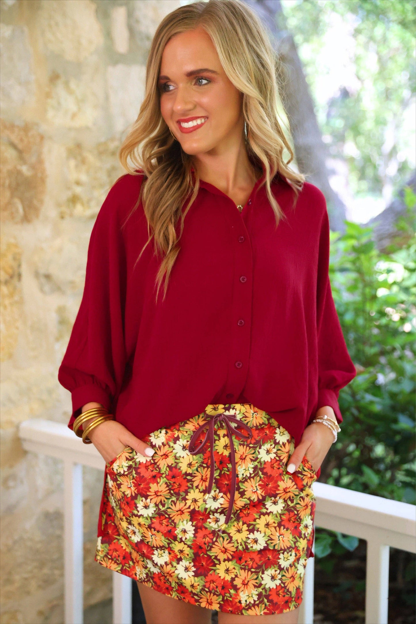 Harvest Blooms Skort: Multi / Small