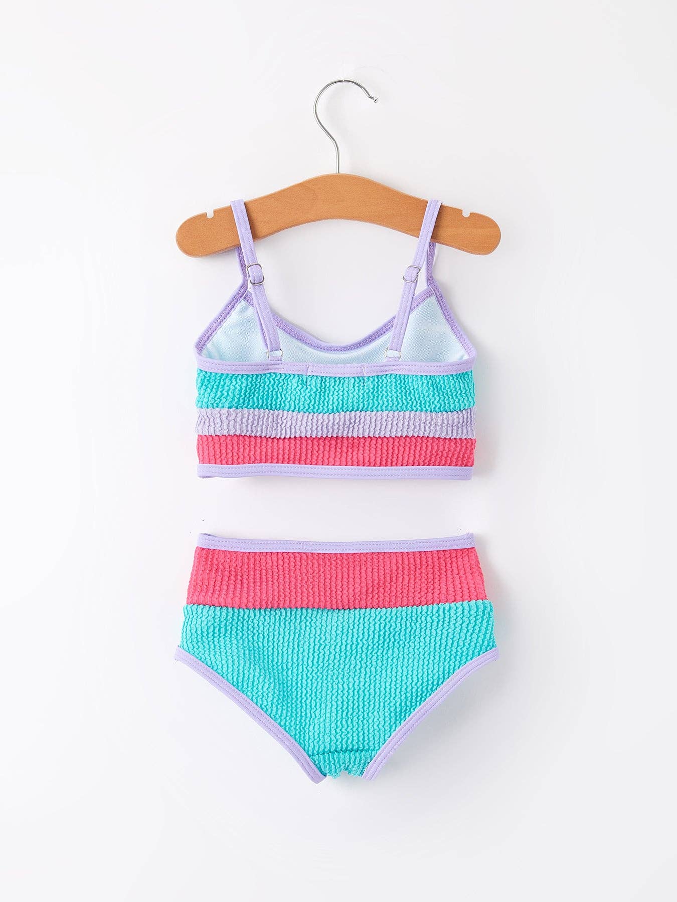 Blue & Red Stripes Kid's Swimsuit