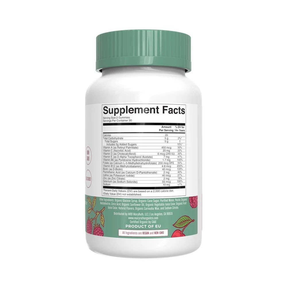 Organic Women's Multivitamin Gummies, Cherry & Raspberry