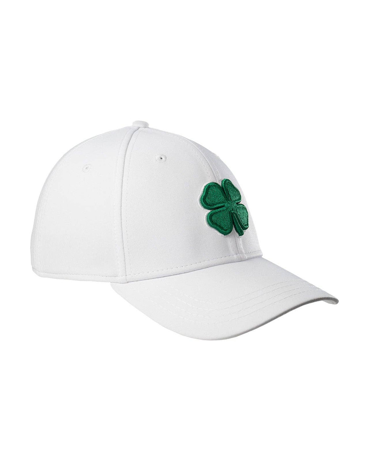 Premium Clover 16 White Fitted Performance Hat